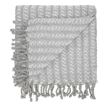 Plaid med frynser i 100% bomuld - 135 x 200 cm. fra Rugs’N’More