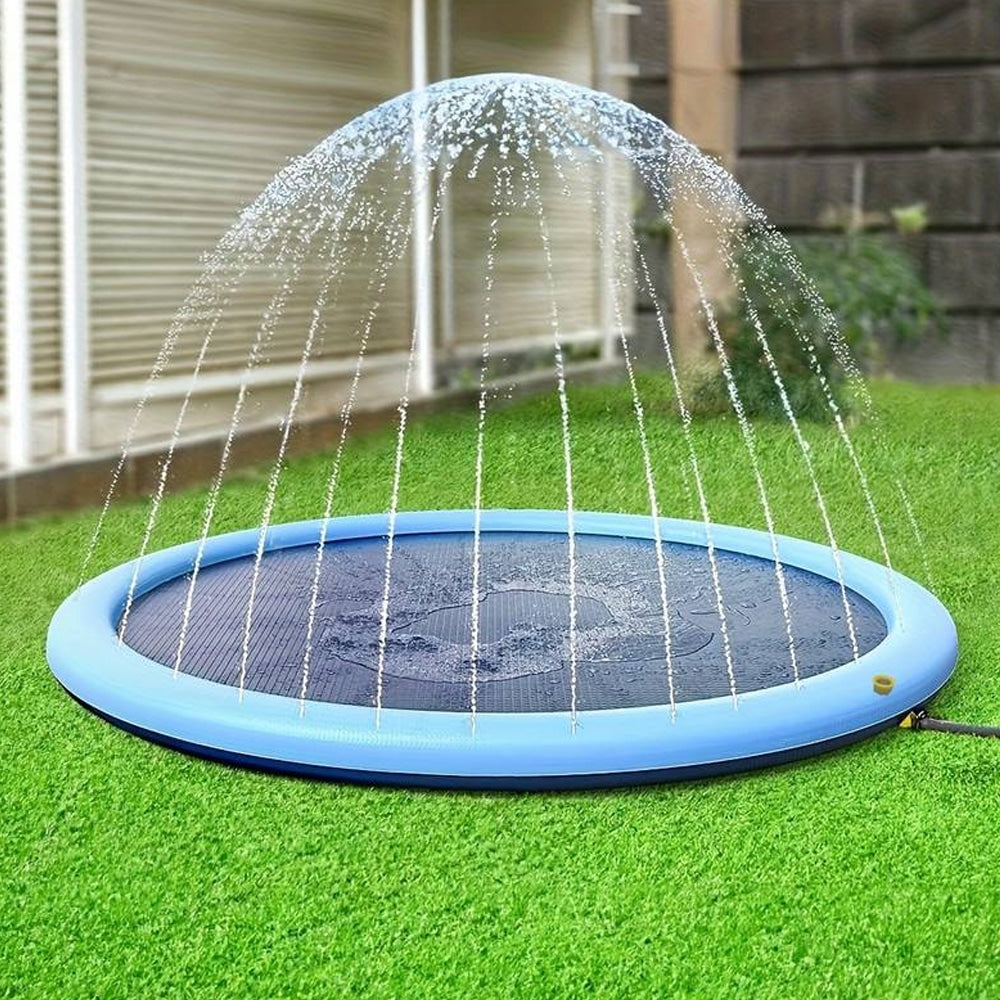 Hundepool med vandsprinkler (fås i størrelser til store og små hunde)
