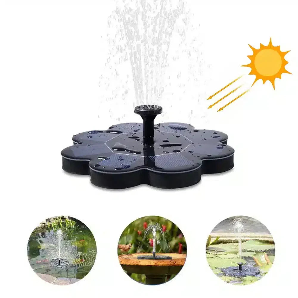 Springvand solar/solenergi drevet (flydende) Ø15 cm