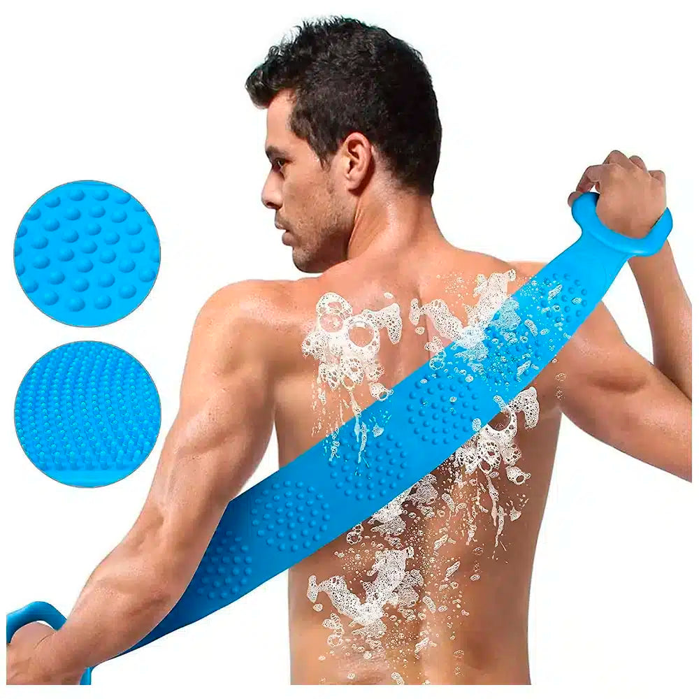 Rygskrubber / Badebørste - Dobbeltsidet i silikone