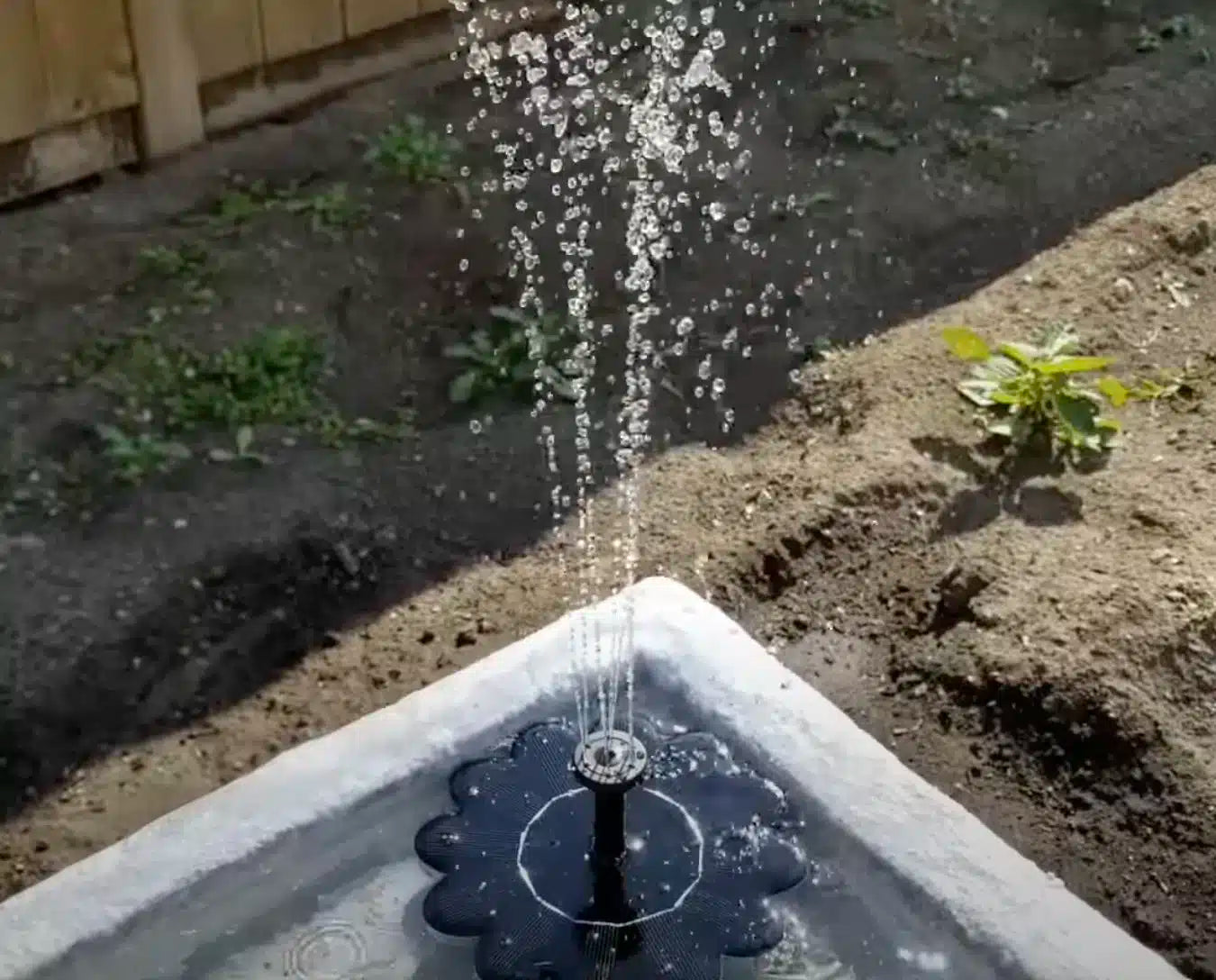 Springvand solar/solenergi drevet (flydende) Ø15 cm