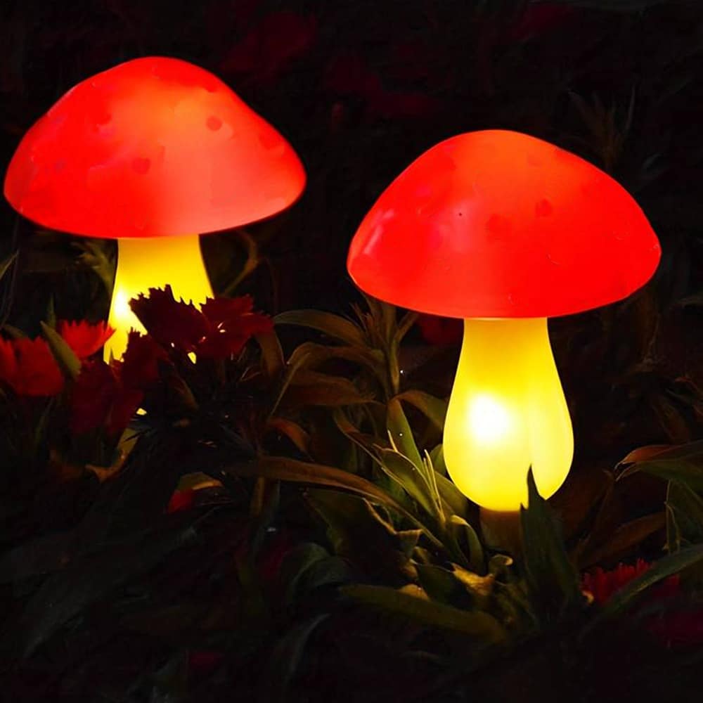 Solcellelampe LED - 3 stk. - svampe