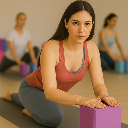 Yoga blok m/afrundede kanter og hjørner for bedre komfort