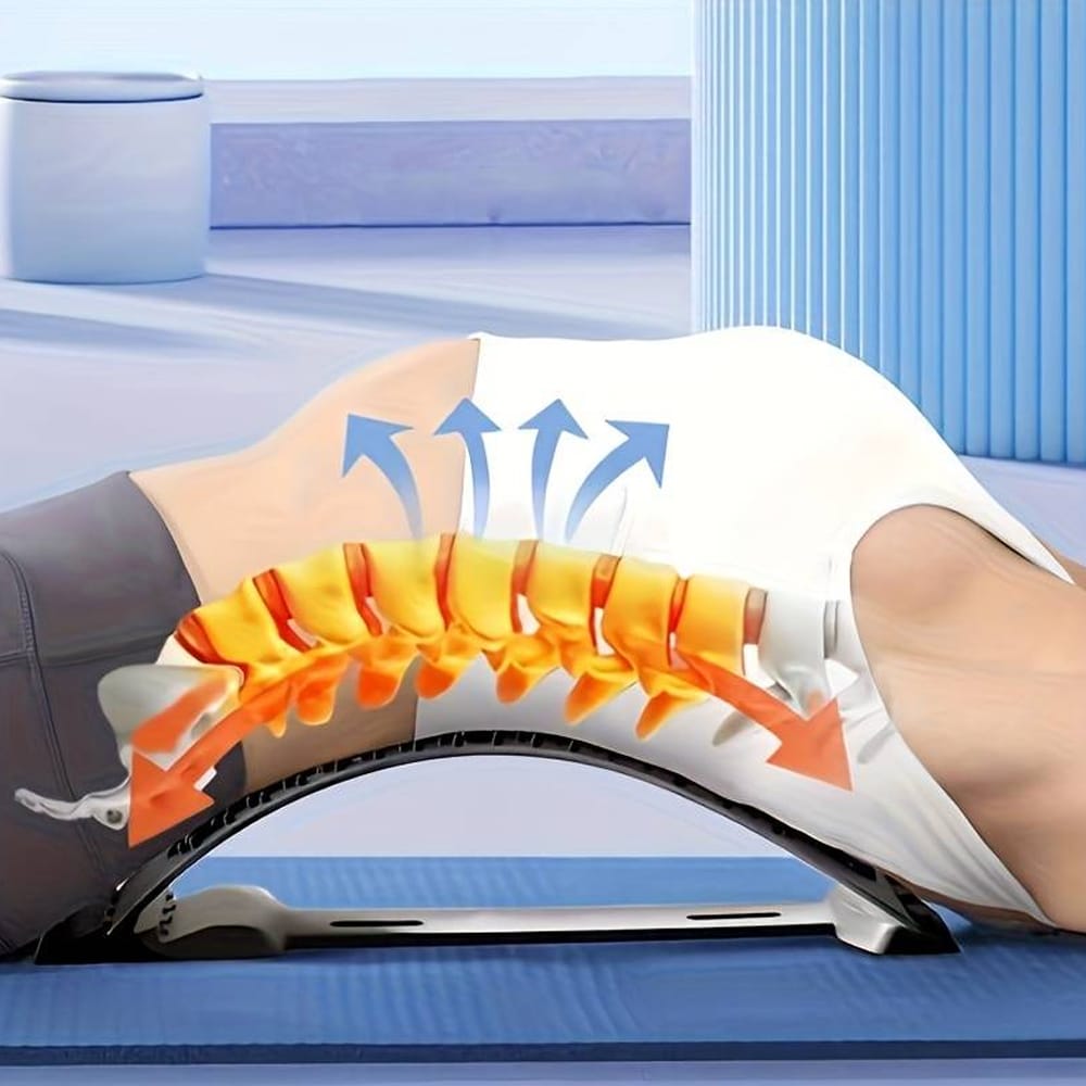 Rygstrækker og lændestøtte - massage og smertelindring