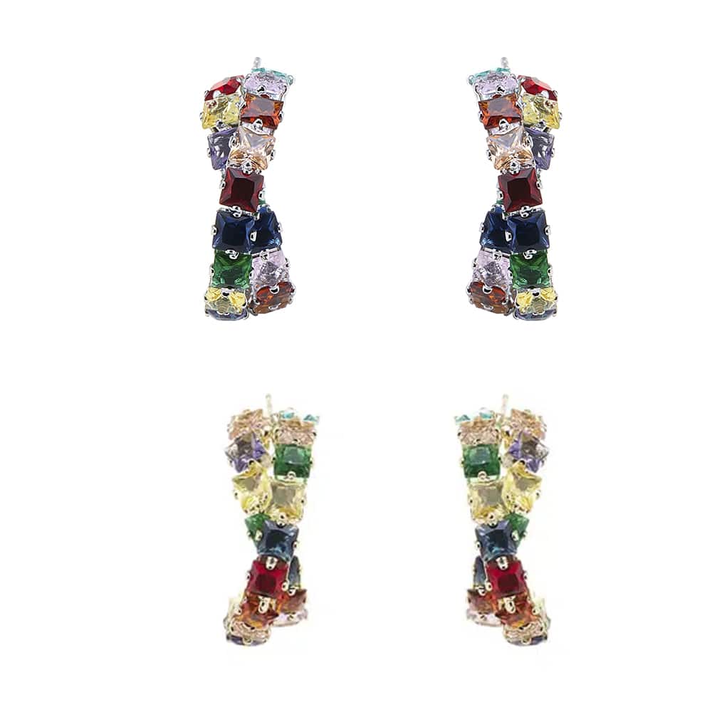 Ørestikker med mange farver, guld eller sølv