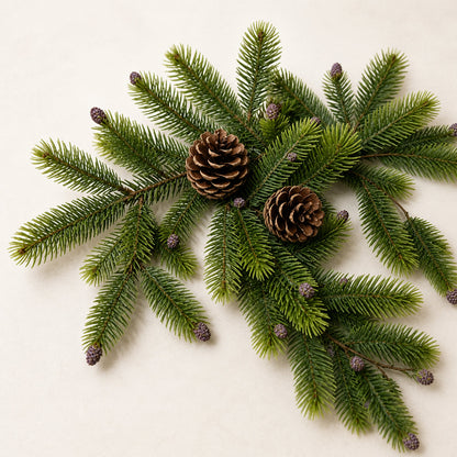 Eksklusiv Juleguirlande 160 cm – Naturtro Gran med Kogler