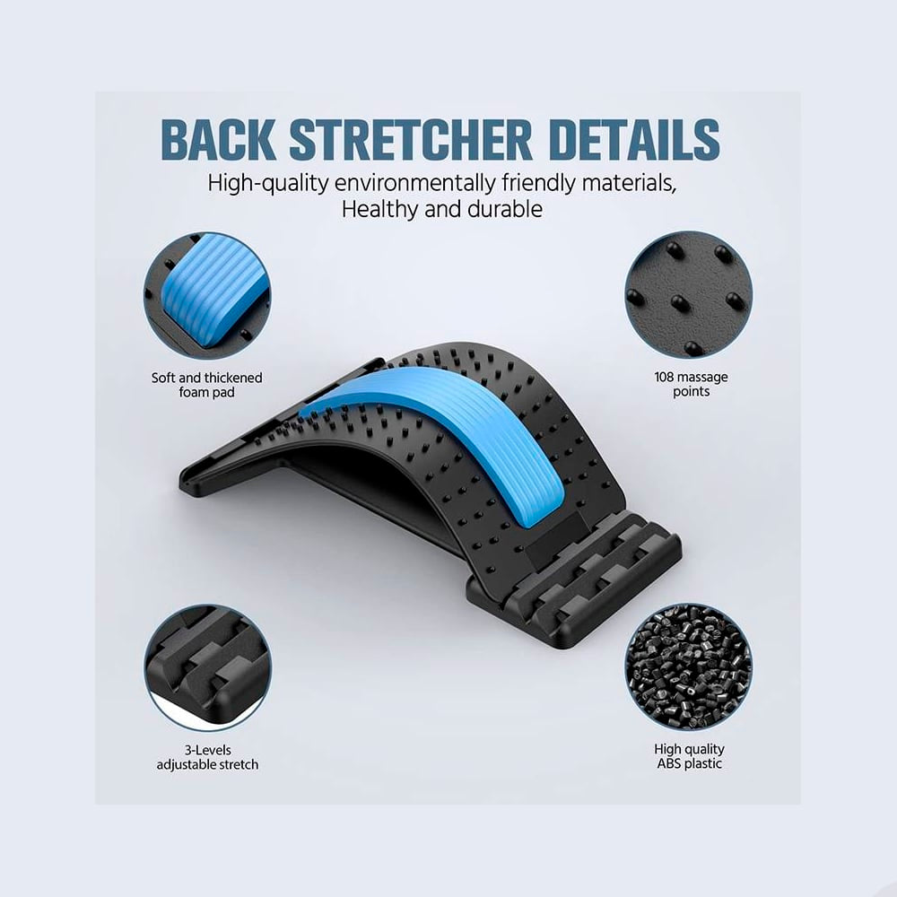 Rygstrækker og lændestøtte - massage og smertelindring