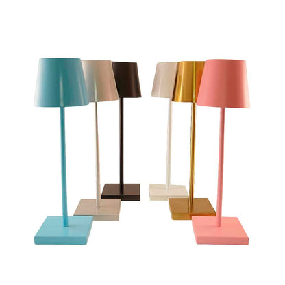 Bordlampe LED m/touch - ledningsfri - mange farver