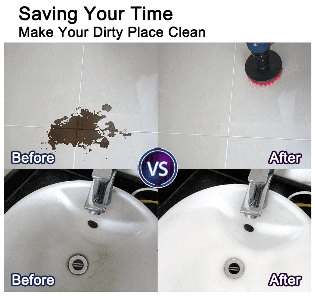 12-i-1 Rengørings Børstesæt til bore- skrue maskine