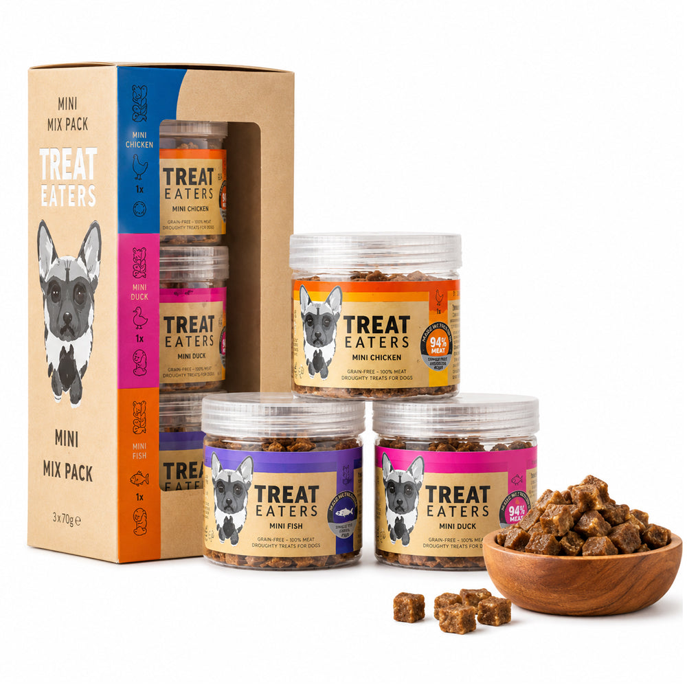Treateaters Mini Mix Pack 3x70 g – praktisk mixpakke med små hundegodbidder