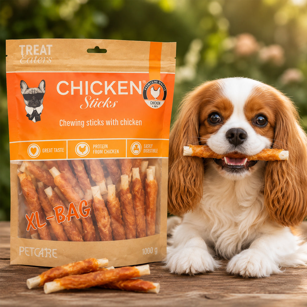 Treateaters Chicken Sticks 1000g (skånsomme tyggestænger til hunde)