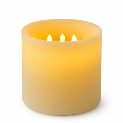 LED bloklys med 3D-flammer - Ø15 cm