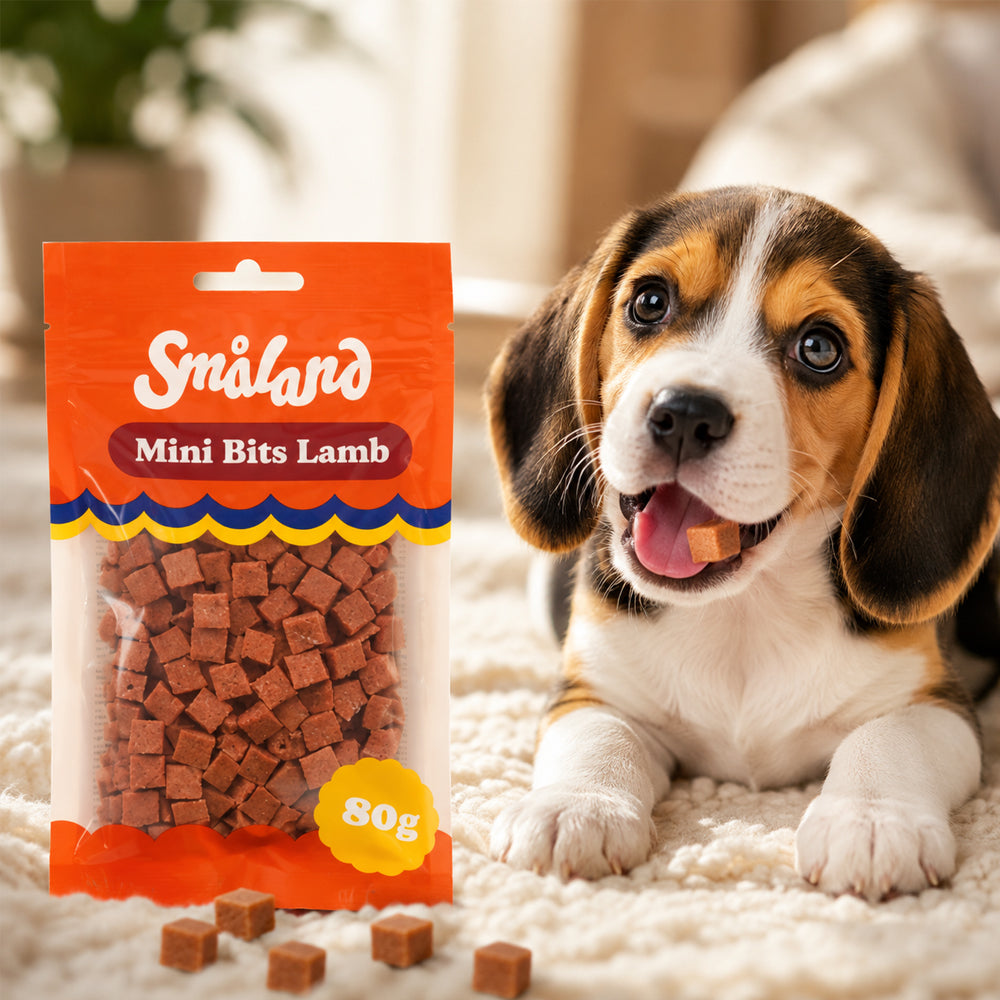 Småland Mini Bits Lamb 80g (hundegodbider af lam)