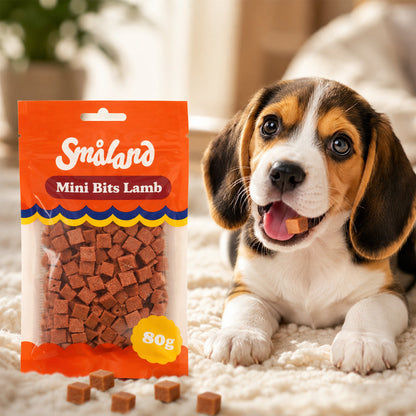 Småland Mini Bits Lamb 80g (hundegodbider af lam)