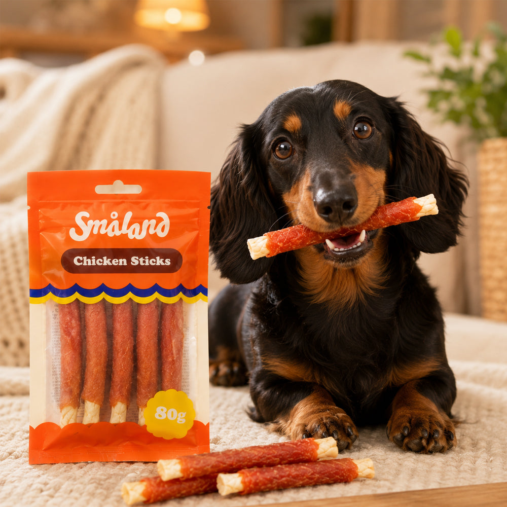 Småland Chicken Sticks 80g (tyggeben til hunde)