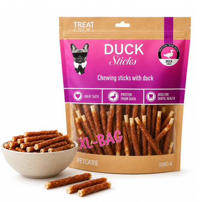 Treateaters Duck Sticks 1000g (skånsomme tyggestænger til hunde)