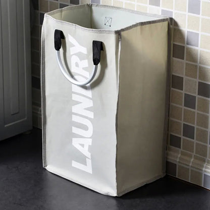 Vasketøjskurv - foldbar med håndtag - sort, grå eller lysegrå -