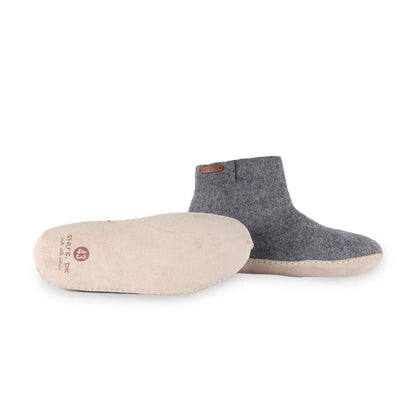 Uldstøvle (100% ren uld) m/sål i skind - Dansk Design fra SHUS