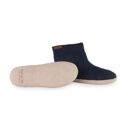 Uldstøvle Børn (100% ren uld)  m/sål i skind - Dansk Design fra SHUS