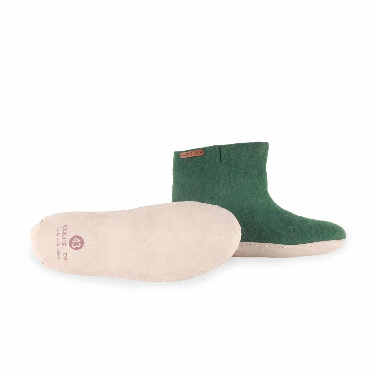 Uldstøvle (100% ren uld) m/sål i skind - Dansk Design fra SHUS