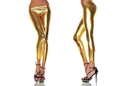 Flotte leggings i shiny læderlook (fås i 7 farver)