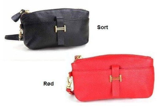 Trendy Clutch i ægte læder
