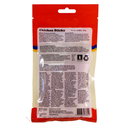 Småland Chicken Sticks 80g (tyggeben til hunde)