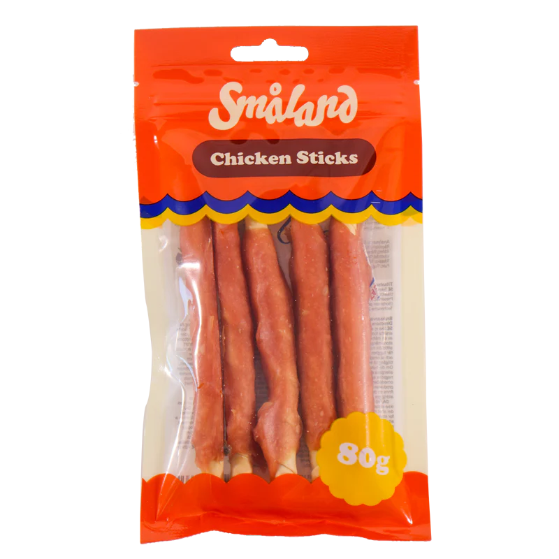 Småland Chicken Sticks 80g (tyggeben til hunde)