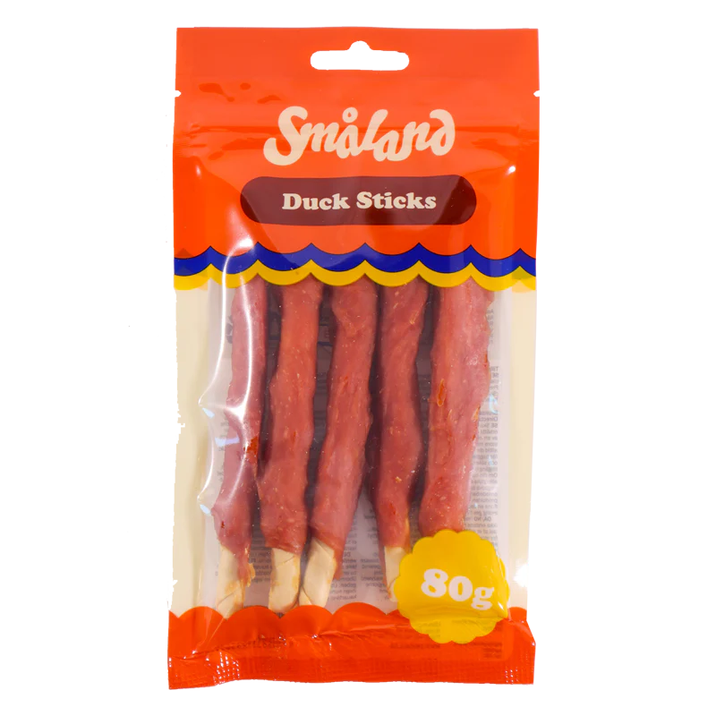 Småland Duck Sticks 80g (tyggeben til hunde)