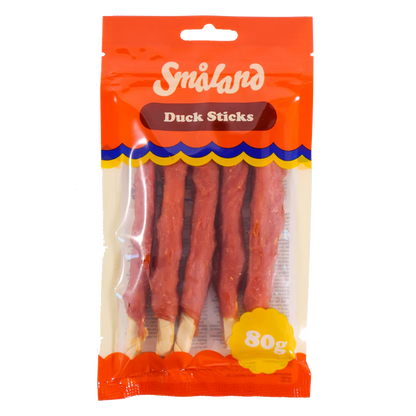 Småland Duck Sticks 80g (tyggeben til hunde)