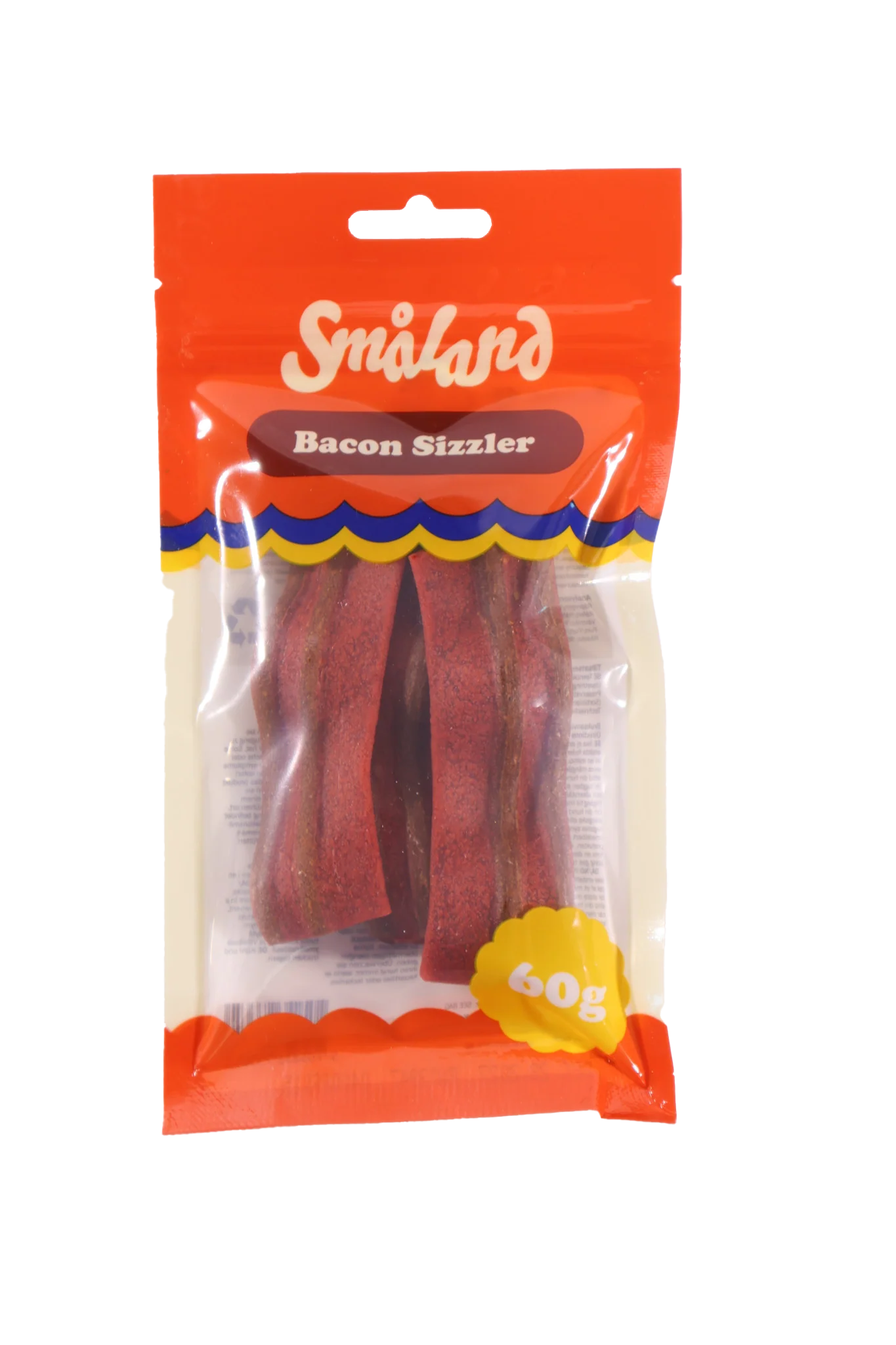 Småland Bacon Sizzler 60g (hundegodbidder af kylling)