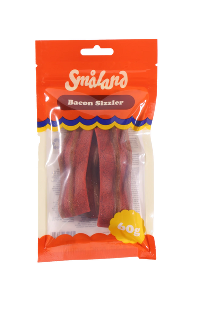 Småland Bacon Sizzler 60g (hundegodbidder af kylling)
