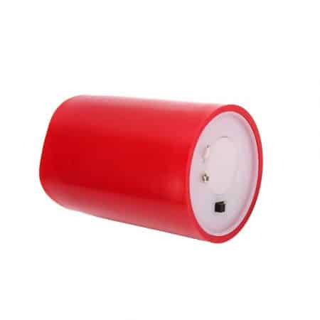 LED bloklys i plastik - 6 stk. - 7,4 cm - m/3D flamme - rød