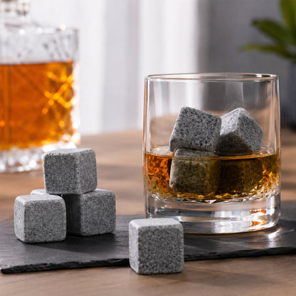 Whiskysten i natursten – 9 stk.