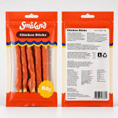 Småland Chicken Sticks 80g (tyggeben til hunde)