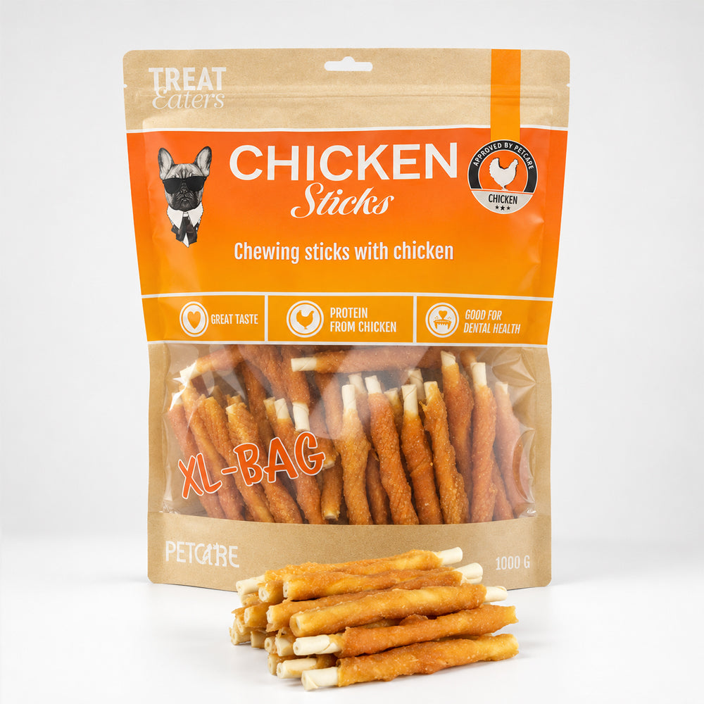 Treateaters Chicken Sticks 1000g (skånsomme tyggestænger til hunde)