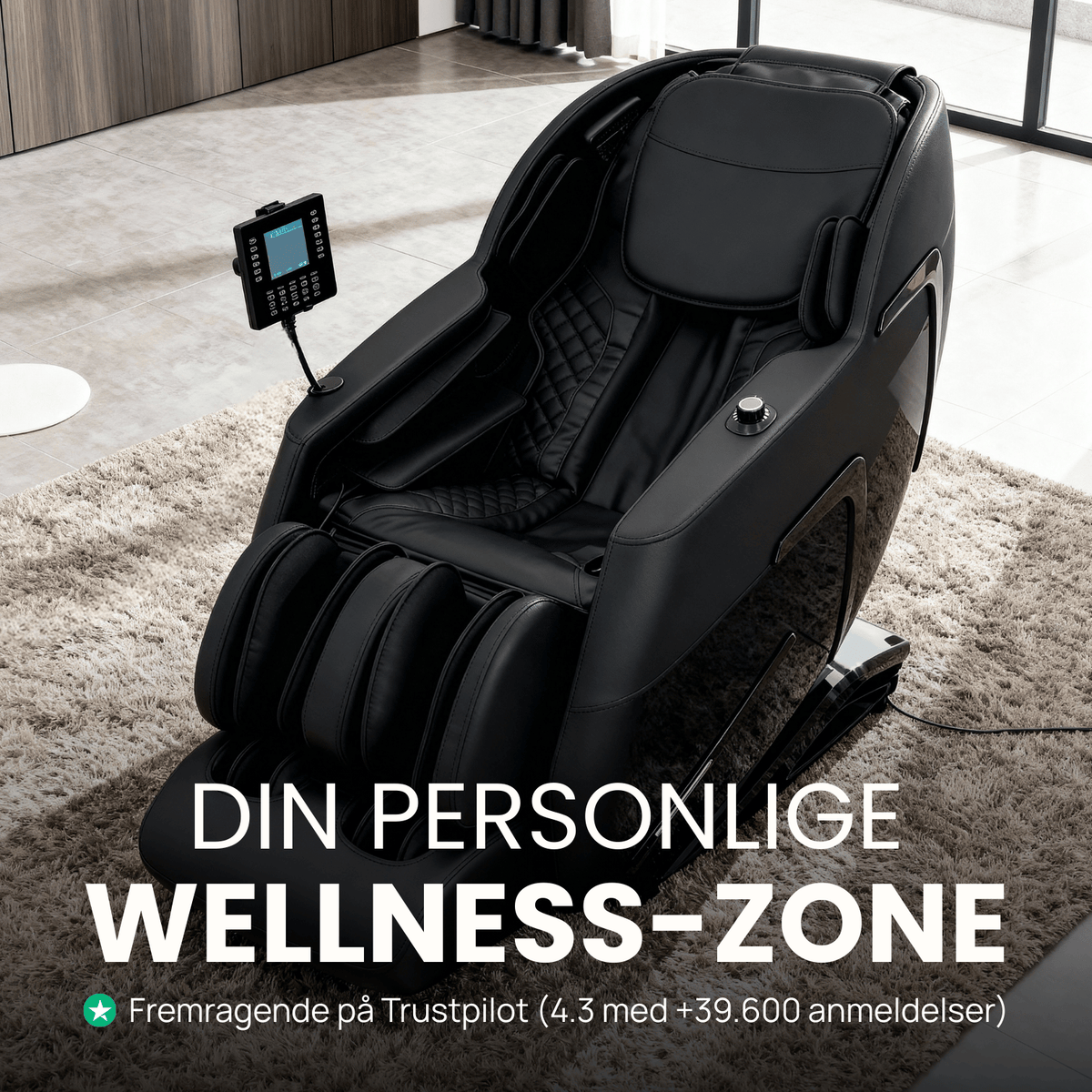 Luksus Massagestol – med avanceret SL-skinne teknologi, varme og Zero Gravity - model 988