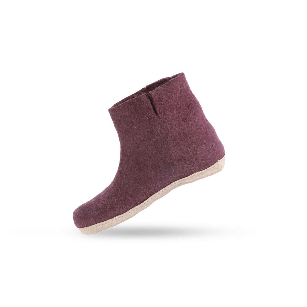 Uldstøvle (100% ren uld) m/sål i skind - Dansk Design fra SHUS