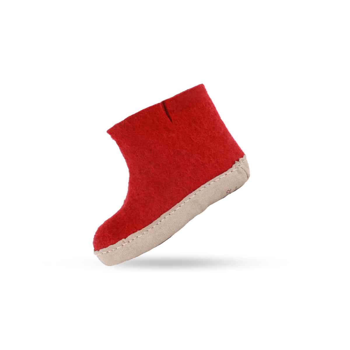 Uldstøvle Børn (100% ren uld)  m/sål i skind - Dansk Design fra SHUS