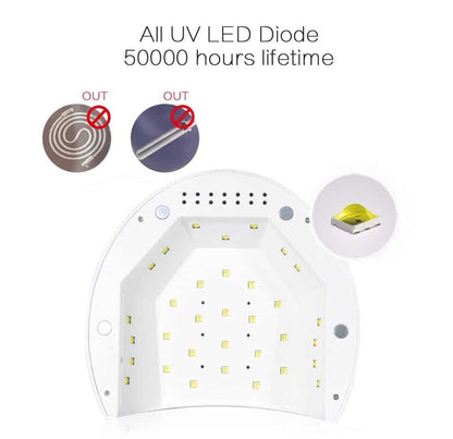 Negle UV/LED lampe m/timer &amp; støttepude