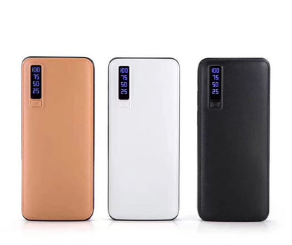 Powerbank 10.000 mAh i læderlook