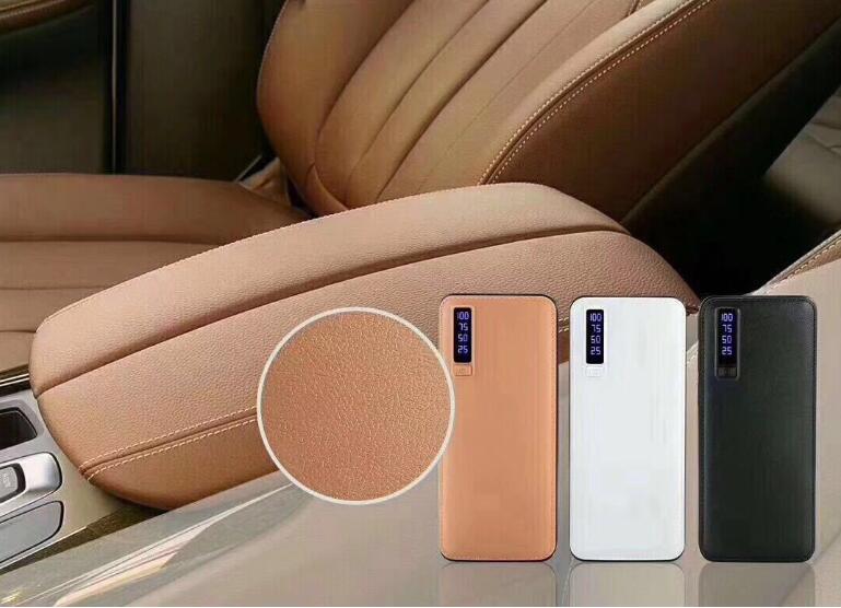 Powerbank 10.000 mAh i læderlook