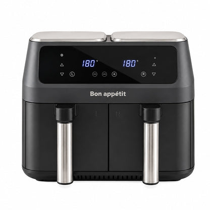 Airfryer 8,0 l - dobbelt - 2 kurve og 2.400 watt