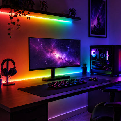 LED Strip Lyskæde 5 meter med fjernbetjening