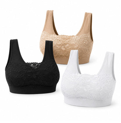 Comfort Bra - pakke med 3 stk. (BH med blonder)