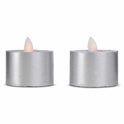 LED fyrfadslys stearin - 2 stk. - 3 cm - m/bevægelig flamme - (flere farver)