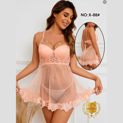 Elegant Lingeri Kjole - Sensual Blush