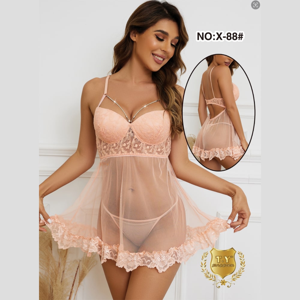 Elegant Lingeri Kjole - Sensual Blush