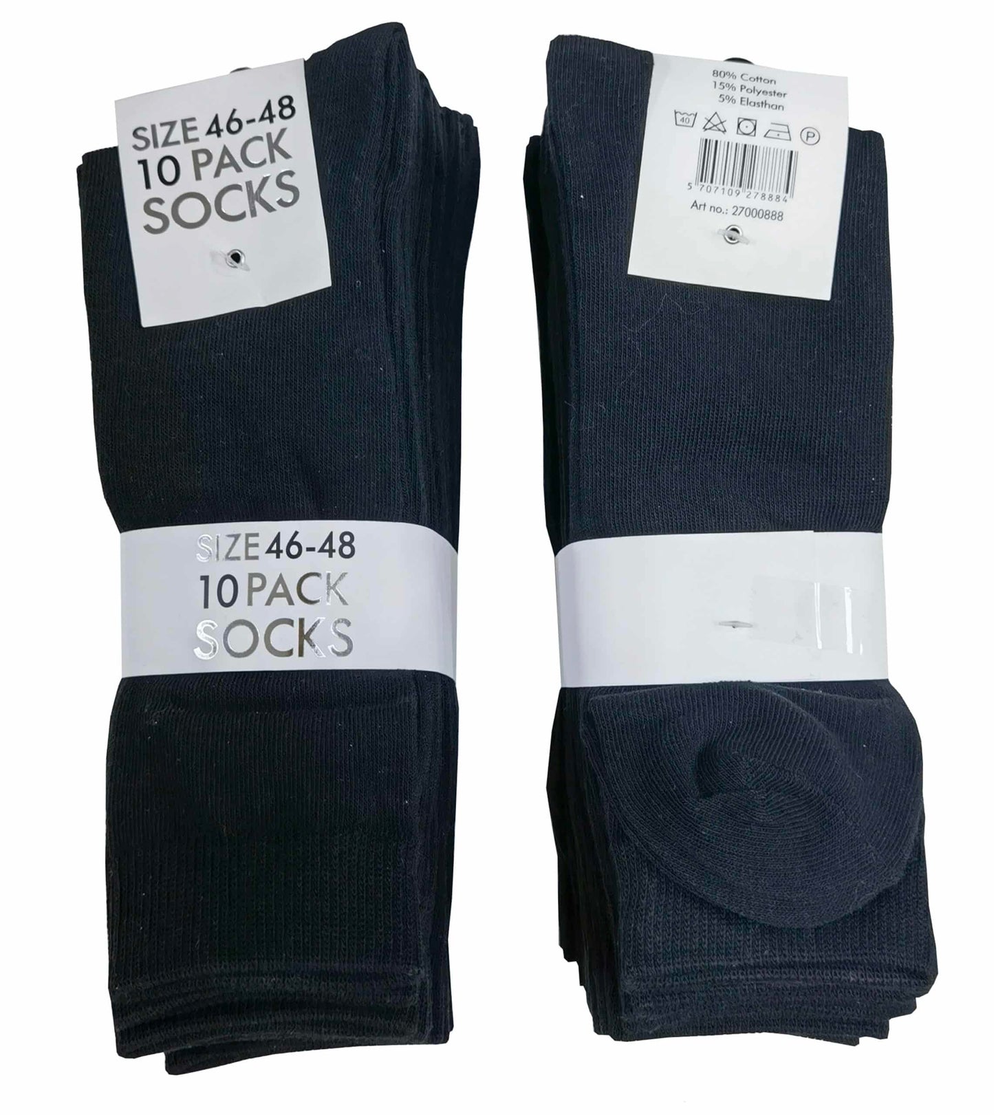 Sorte strømper - 10 par -