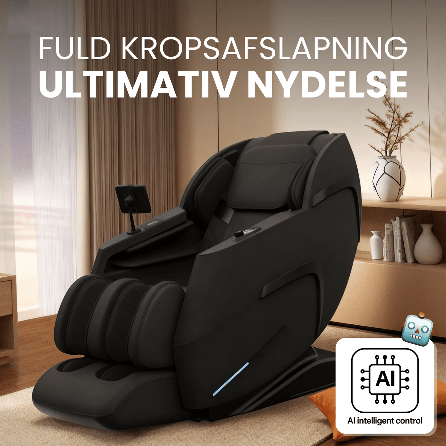 Luksus Massagestol – med avanceret SL-skinne teknologi, varme og Zero Gravity - model 988
